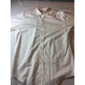 Brooks Brothers Mens Slim Fit Non-Iron Dress Shirt 16.5/34 All Cotton White